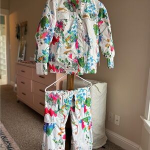 Colorful Floral SKI Jacket and Pants Set